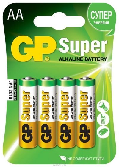 Алкалайновый элемент питания GP Super Alkaline 1,5V AA/LR6