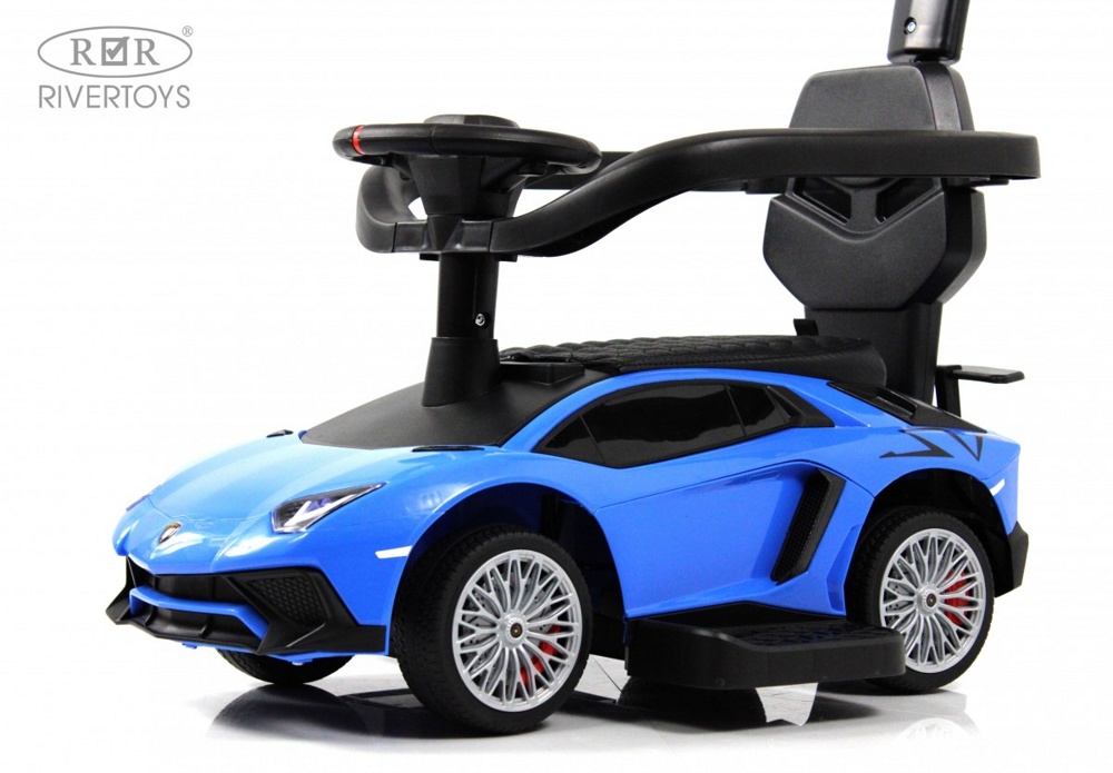 Детский толокар RiverToys M555MM-M (синий) Lamborghini Aventador SV - фото2