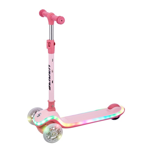 Самокат трехколесный Slider IT62P (розовый) колеса светящиеся, руль складной - фото1 Самокат трехколесный Slider IT62P (розовый) колеса светящиеся, руль складной - фото1