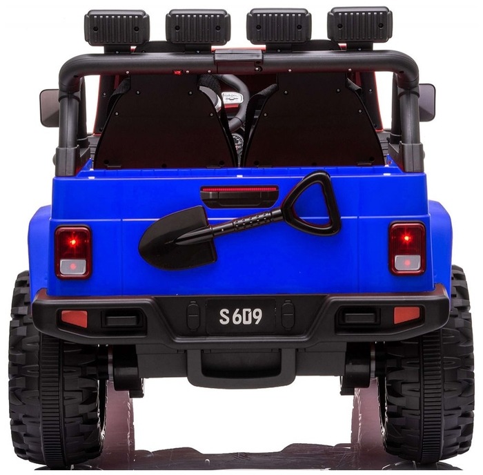 Детский электромобиль RiverToys T444TT 4WD (синий) двухместный полноприводный - фото