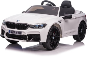 Детский электромобиль RiverToys BMW M5 A555MP (белый) Лицензия - фото