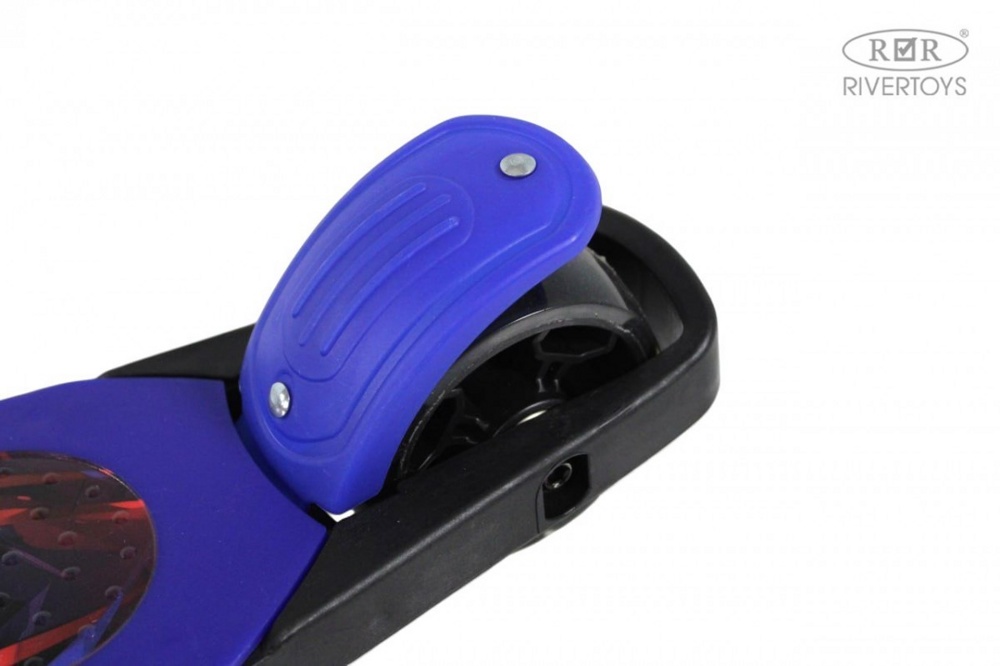Детский самокат RiverToys HB-101 (темно-синий) Складной фото-5