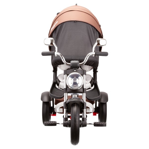 Детский велосипед Chopper CH1BR-2 (коричневый) наклонный руль, обновленная родительская ручка и фара, солнцезащитная накидка фото-5