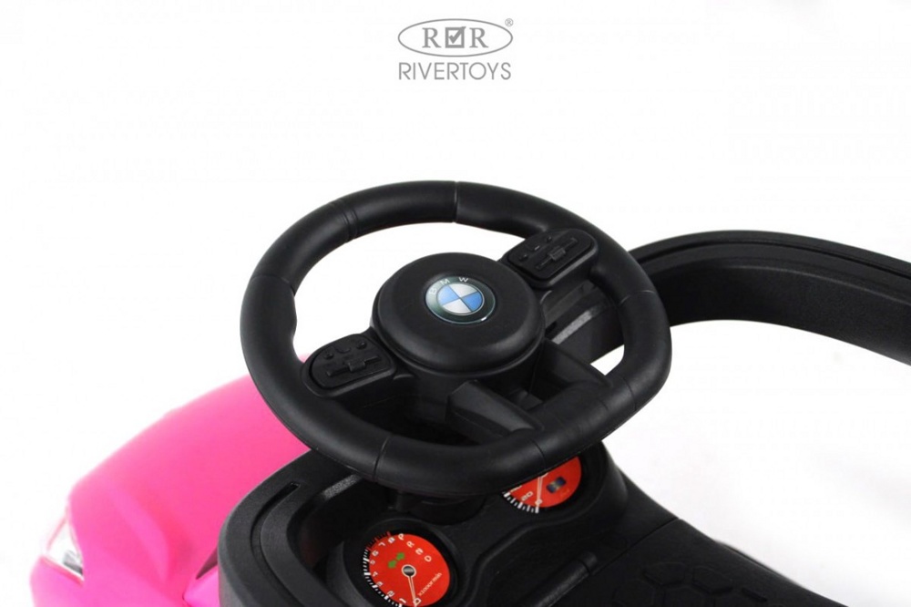 Детский толокар RiverToys Z005ZZ-B (розовый) - фото3