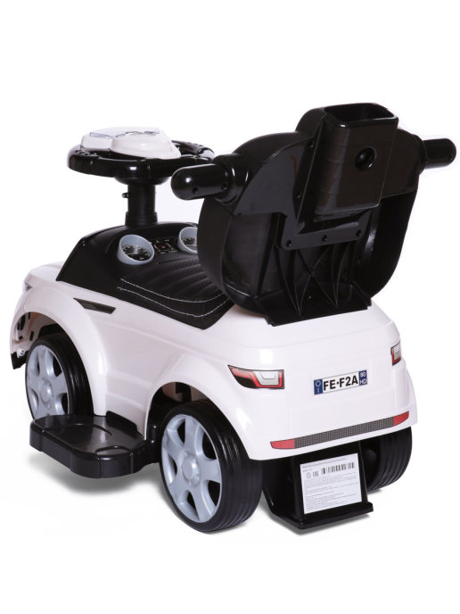 Детская машинка- Каталка Baby Care Sport car 614W New 2021 (белый) кожаное сиденье, резиновые колеса - фото5