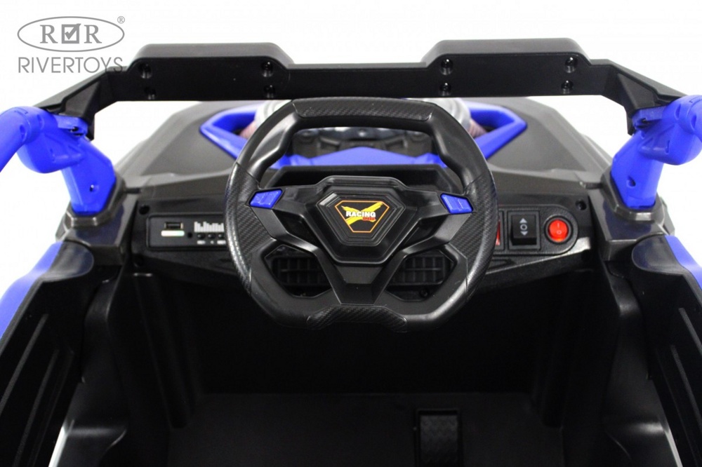 Детский электромобиль RiverToys K707AM-A (синий) - фото6