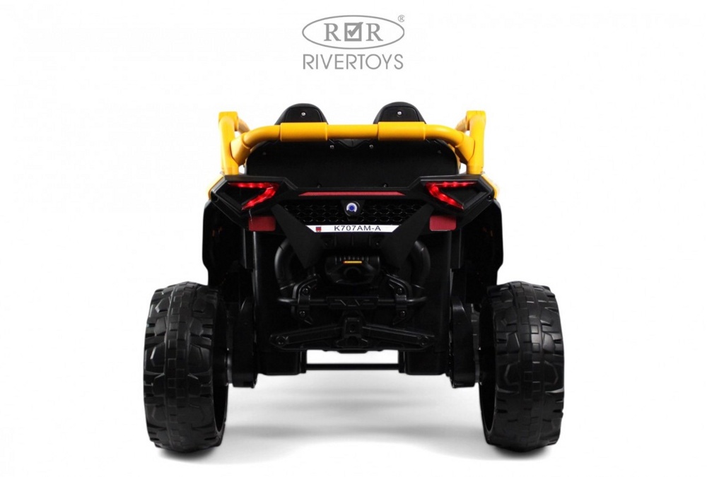 Детский электромобиль RiverToys K707AM-A (желтый) - фото4