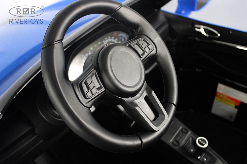 Детский электромобиль RiverToys T911TT NEW (синий) Двухместный до 100кг - фото3