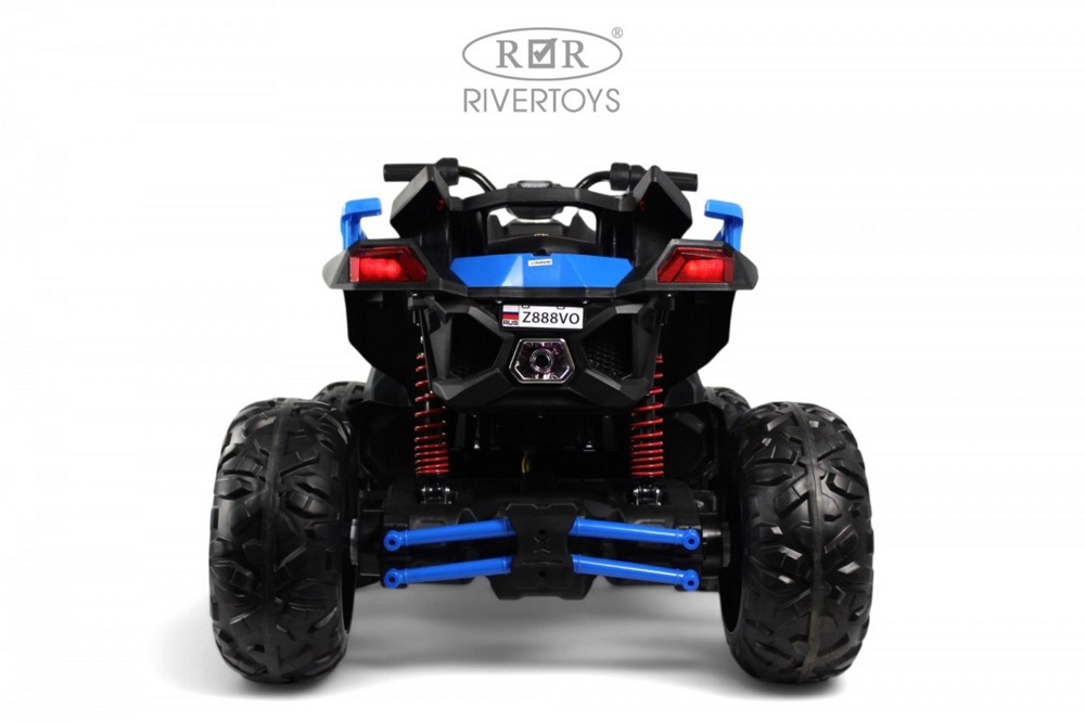 Детский электроквадроцикл RiverToys Z888VO 4WD (синий) Двухместный Полноприводный - фото6