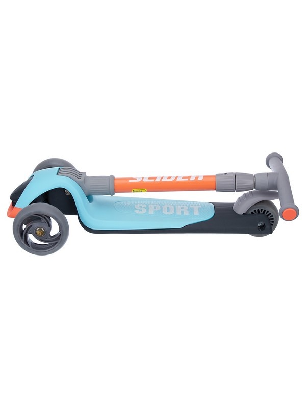 Самокат Slider Sport IT20B (синий) складной, светящиеся при езде колеса - фото3