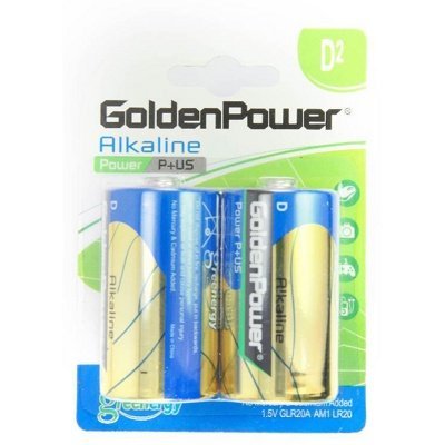 Алкалайновый элемент питания Golden Power Alkaline 1,5V D/LR20 - фото