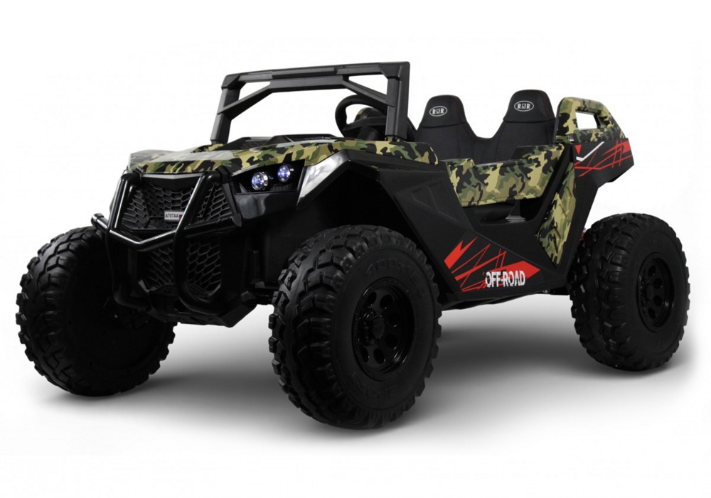Детский электромобиль RiverToys A707AA LUX NEW 4WD (зеленый камуфляж) Двухместный Полноприводный - фото1 Детский электромобиль RiverToys A707AA LUX NEW 4WD (зеленый камуфляж) Двухместный Полноприводный - фото1