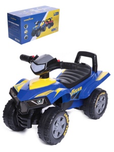 Детская машинка каталка Baby Care Super ATV Арт. 551G (синий) кожаное сиденье, звуковые эффекты - фото