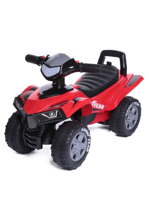 Детская машинка каталка Baby Care Super ATV 551G (красный) кожаное сиденье, звуковые эффекты