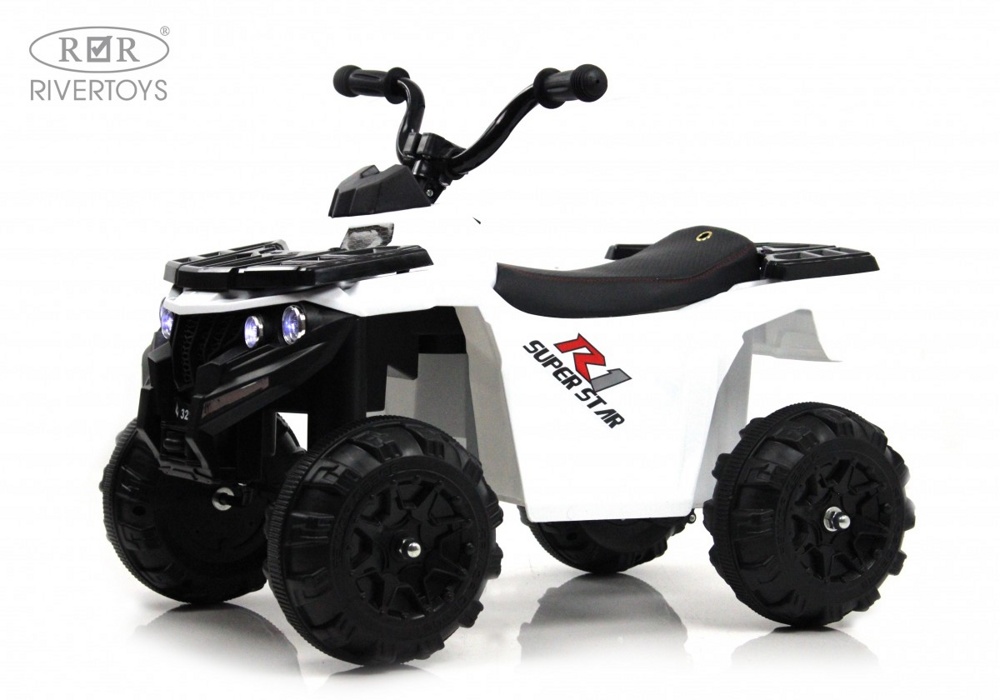 Детский электроквадроцикл RiverToys L222LL (белый)