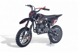 Детский бензиновый мотоцикл RiverToys ROBY (красный) - фото