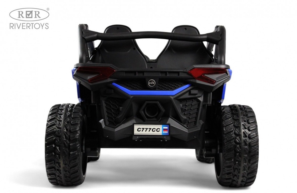 Детский электромобиль RiverToys C777CC (синий) Buggy Двухместный Полноприводный - фото2