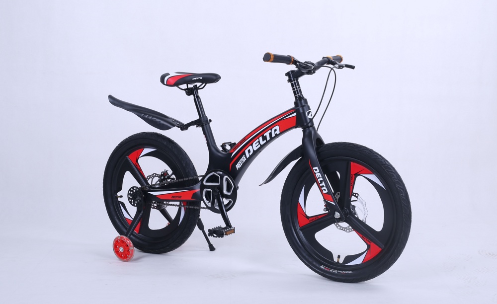 Детский велосипед Delta Prestige Maxx D 20 2022 (черный/красный, литые диски) магниевая рама, вилка и колеса