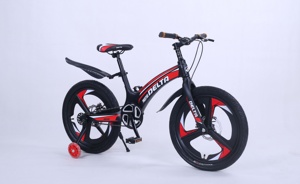 Детский велосипед Delta Prestige Maxx D 20 2022 (черный/красный, литые диски) магниевая рама, вилка и колеса - фото