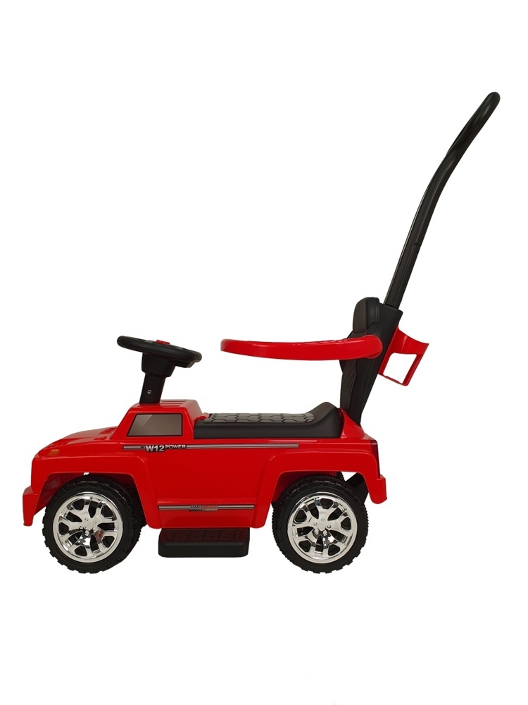 Детская машинка-каталка, толокар RiverToys Mercedes-Benz JY-Z08B (красный) c ручкой-управляшкой - фото3