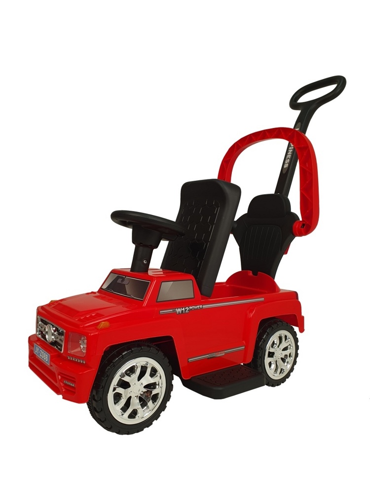 Детская машинка-каталка, толокар RiverToys Mercedes-Benz JY-Z08B (красный) c ручкой-управляшкой - фото5