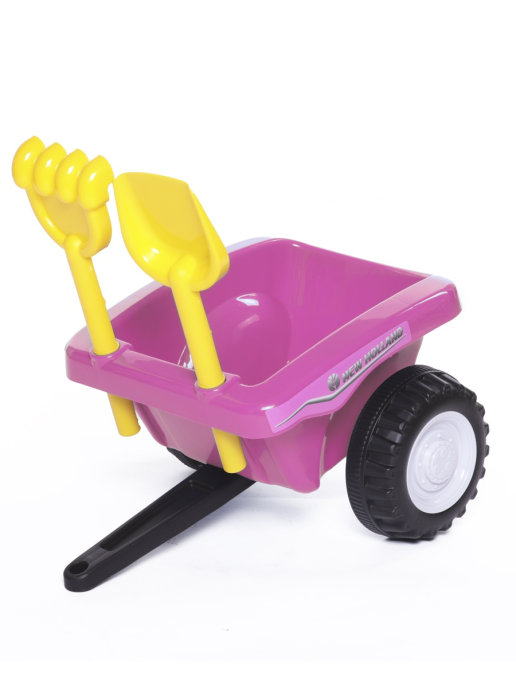 Детская машинка-каталка Baby Care Holland Tractor 658-T (розовый) с прицепом, звуковые и световые эффекты - фото6