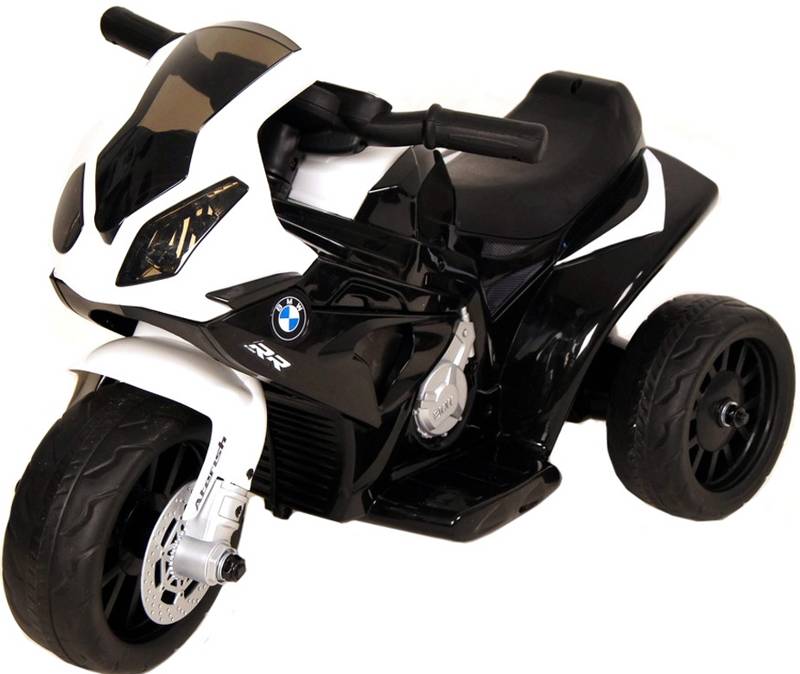Детский электромобиль, мотоцикл RiverToys BMW S1000 RR JT5188 (черный) VIP - фото