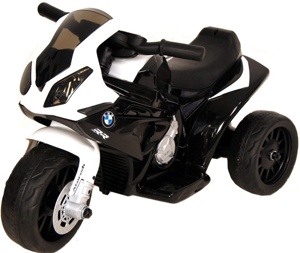 Детский электромобиль, мотоцикл RiverToys BMW S1000 RR JT5188 VIP (белый) - фото