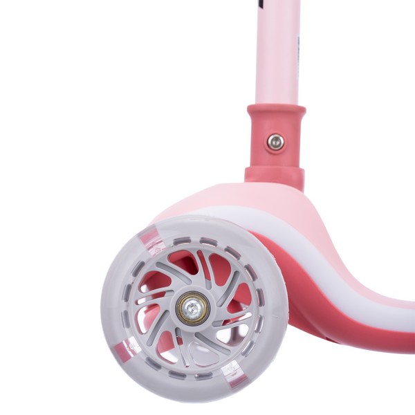 Самокат трехколесный Slider IT62P (розовый) колеса светящиеся, руль складной фото-3 Самокат трехколесный Slider IT62P (розовый) колеса светящиеся, руль складной фото-3