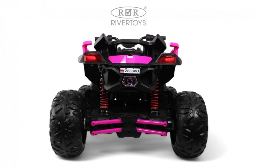 Детский электроквадроцикл RiverToys Z888VO 4WD (розовый) Двухместный Полноприводный - фото3