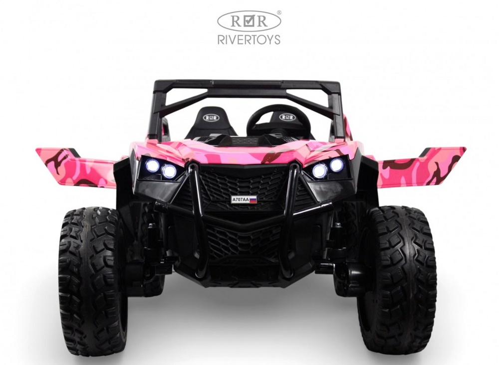 Детский электромобиль RiverToys A707AA LUX NEW 4WD (розовый камуфляж) Двухместный Полноприводный - фото2 Детский электромобиль RiverToys A707AA LUX NEW 4WD (розовый камуфляж) Двухместный Полноприводный - фото2
