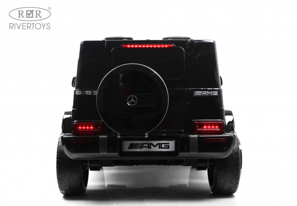 Детский электромобиль RiverToys Mercedes-AMG G63 G111GG (черный) 24V Двухместный Полноприводный Лицензия - фото3