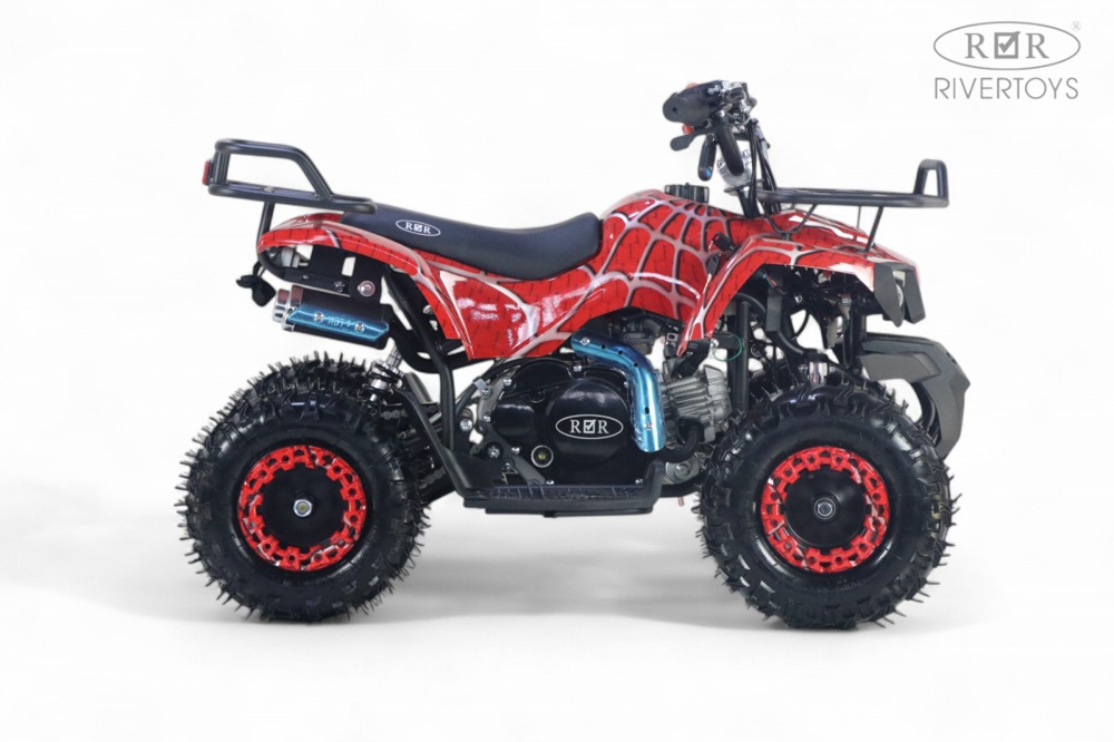 Детский квадроцикл RiverToys TIGER (красный spider) Бензиновый - фото2