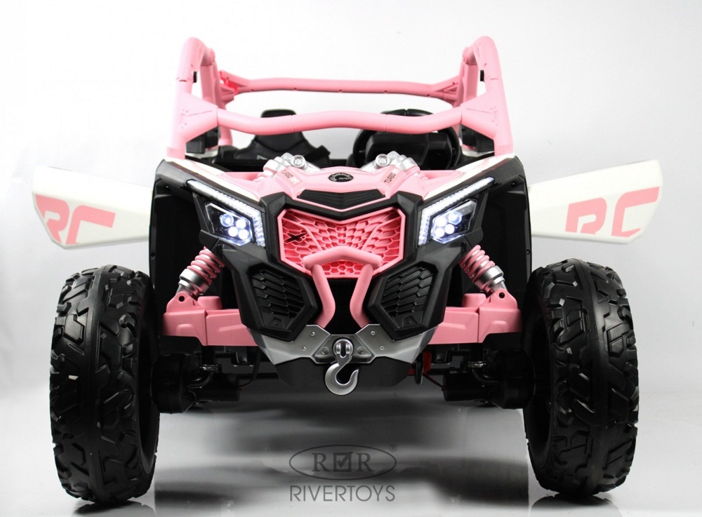 Детский электромобиль RiverToys BRP Can-Am Maverick Y111YY (светло-розовый) - фото2