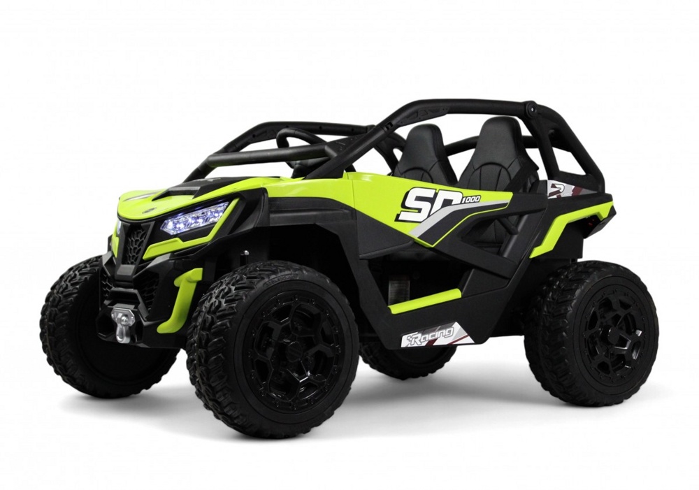 Детский электромобиль RiverToys C555CC (зелёный) Buggy Двухместный Полноприводный