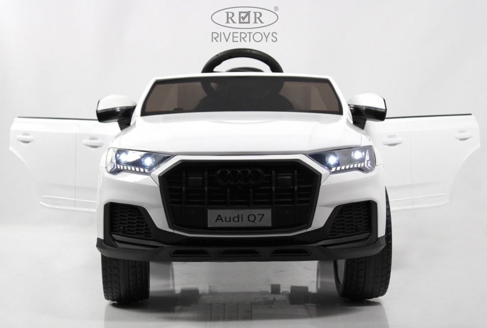 Детский электромобиль RiverToys Audi Q7 HL678 (белый) - фото2