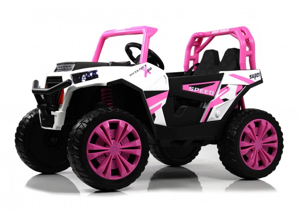 Детский электромобиль RiverToys F888FF-A (розовый) Функция качалки