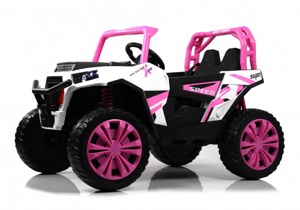 Детский электромобиль RiverToys F888FF-A (розовый) Функция качалки - фото