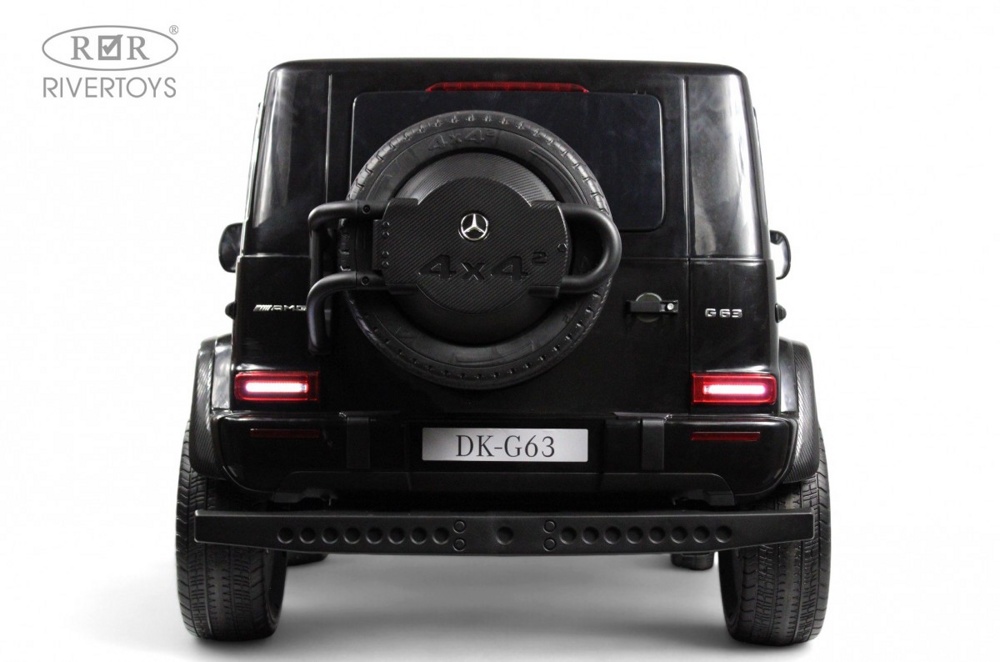 Детский электромобиль RiverToys Mercedes Benz G63 Y777YY (чёрный) Лицензия Двухместный Полноприводный Нагрузка до  80 кг. - фото2