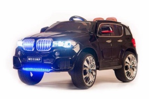 Двухместный электромобиль Electric Toys BMW X5 Lux 24V (черный) 4WD полноприводный - фото