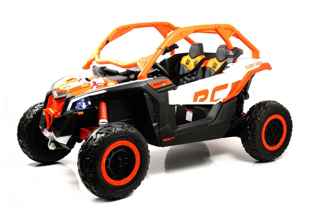 Детский электромобиль RiverToys BRP Can-Am Maverick Y111YY (оранжевый) Лицензия Двухместный Полноприводный