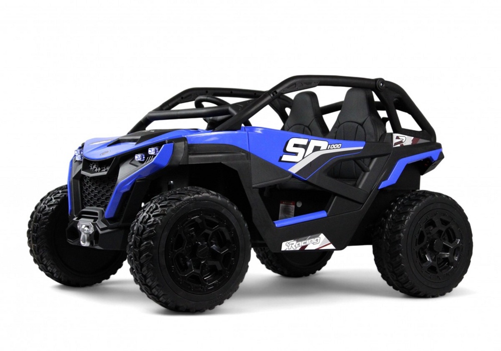 Детский электромобиль RiverToys C777CC (синий) Buggy Двухместный Полноприводный