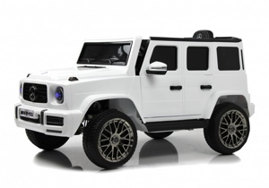 Детский электромобиль RiverToys Mercedes-AMG G63 4WD G333GG (белый) Полноприводный - фото