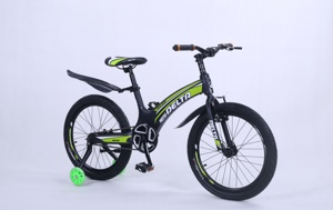 Детский велосипед Delta Prestige Maxx 20 2022 (черный/зеленый) спицы, магниевая рама - фото