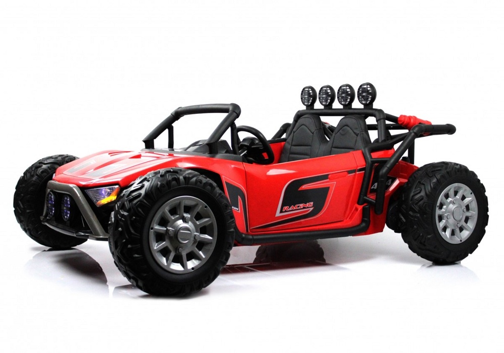 Детский электромобиль RiverToys JS3168 (красный) Двухместный