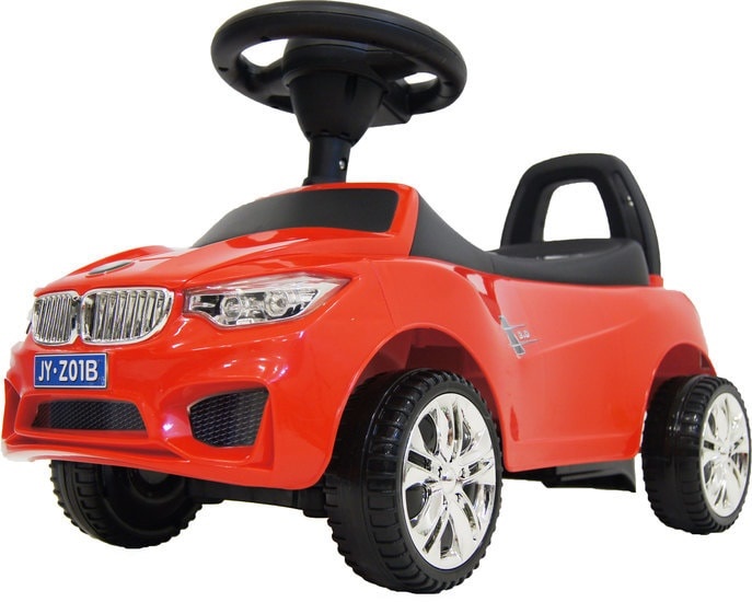 Детская машинка-каталка, толокар RiverToys BMW JY-Z01B (красный/черный) - фото