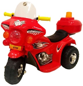 Детский электромобиль, мотоцикл RiverToys HL-218 (красный) Moto - фото