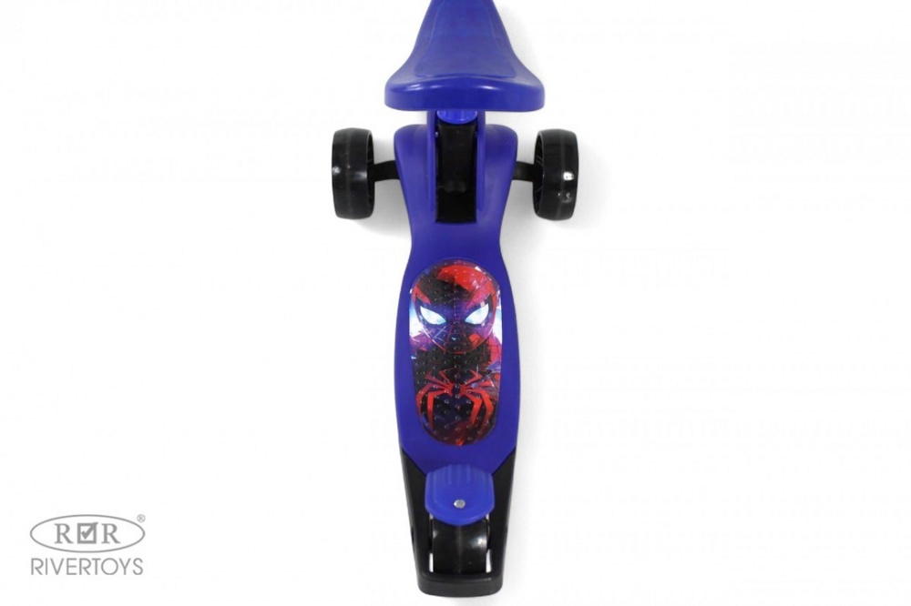 Детский самокат RiverToys HB-101 (темно-синий) Складной фото-2