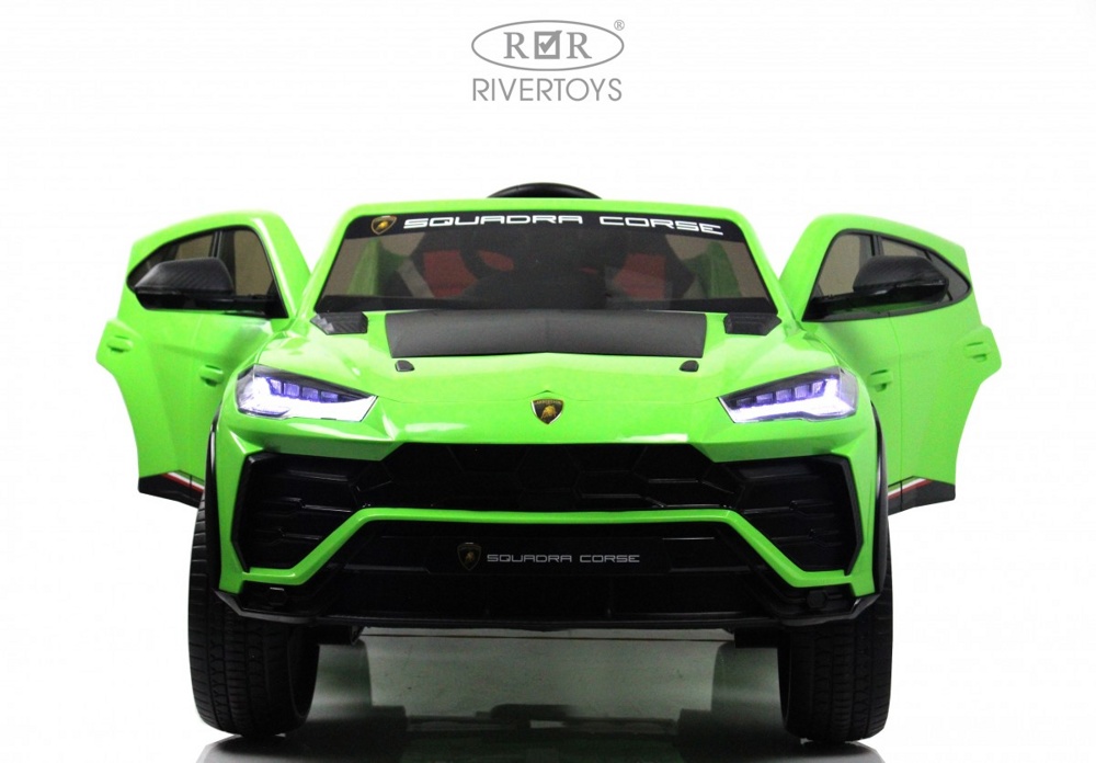 Детский электромобиль RiverToys Lamborghini Urus E777EE (зеленый) Полноприводный - фото2
