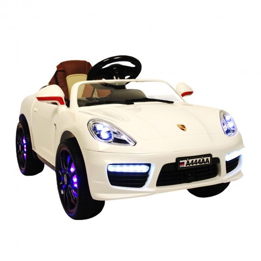Детский электромобиль RiverToys Porsche Panamera A444AA (белый) VIP
